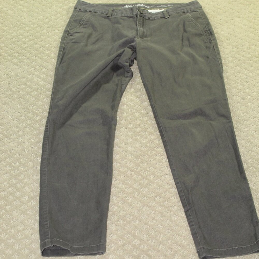 Eddie Bauer Boyfriend Size 10 Grey Chino Pants
